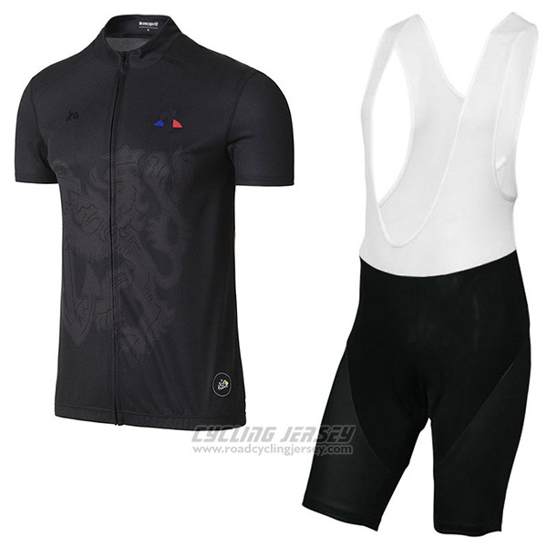 2017 Cycling Jersey Tour de France Black Short Sleeve and Bib Short